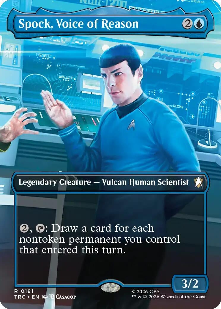 Image for Spock, Voice of Reason (Borderless) (181) (TRC) - Magic: The Gathering