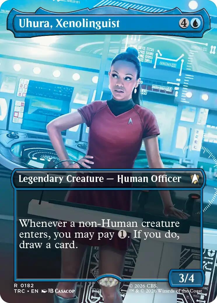 Image for Uhura, Xenolinguist (Borderless) (182) (TRC) - Magic: The Gathering