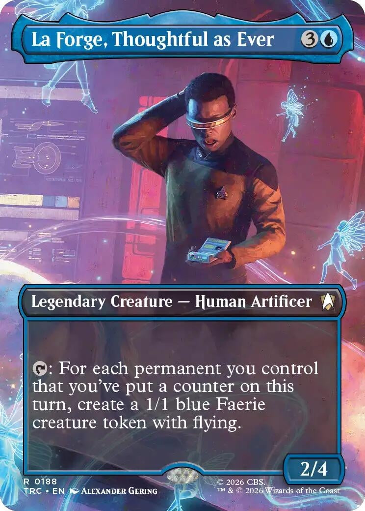 Image for La Forge, Thoughtful as Ever (Borderless) (188) (TRC) - Magic: The Gathering