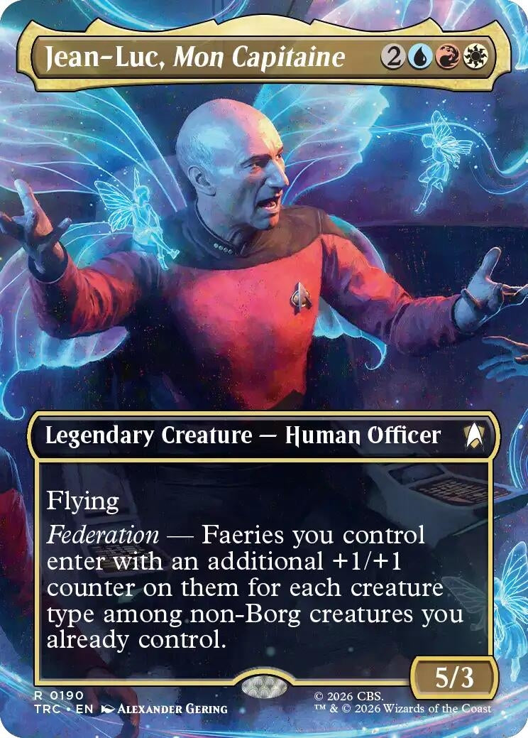 Image for Jean-Luc, Mon Capitaine (Borderless) (190) (TRC) - Magic: The Gathering