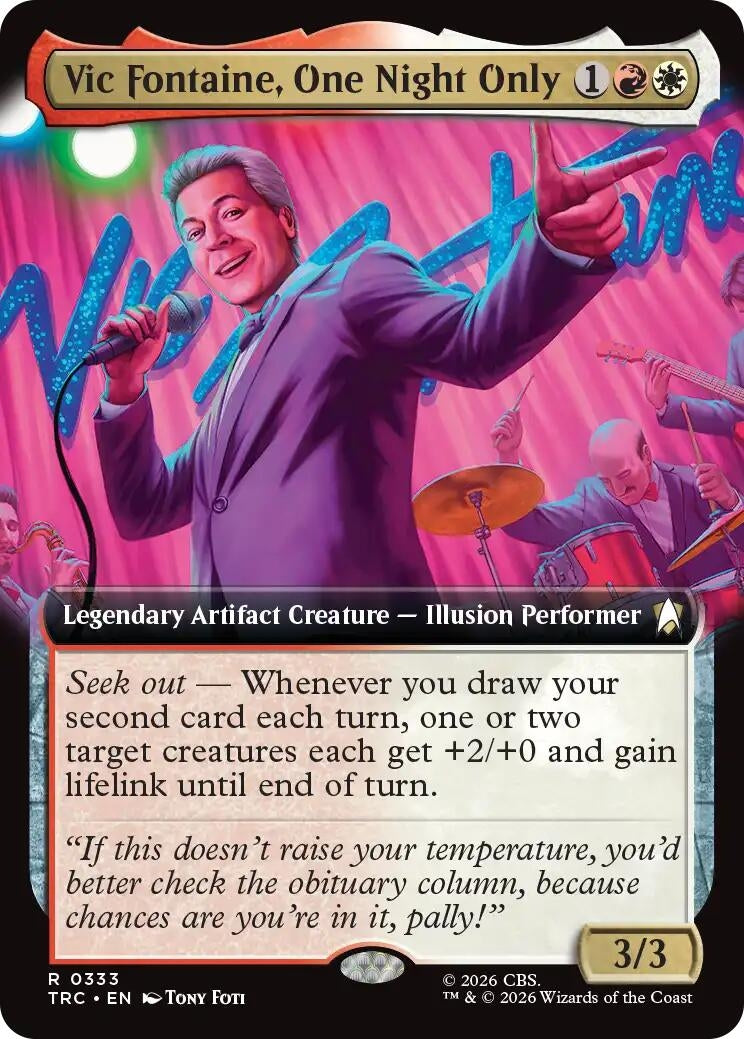 Image for Vic Fontaine, One Night Only (Extended Art) (333) (TRC) - Magic: The Gathering