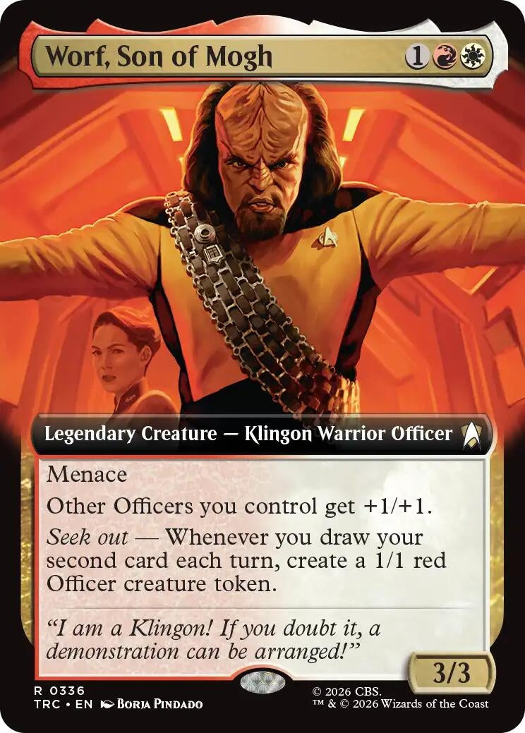 Image for Worf, Son of Mogh (Extended Art) (336) (TRC) - Magic: The Gathering