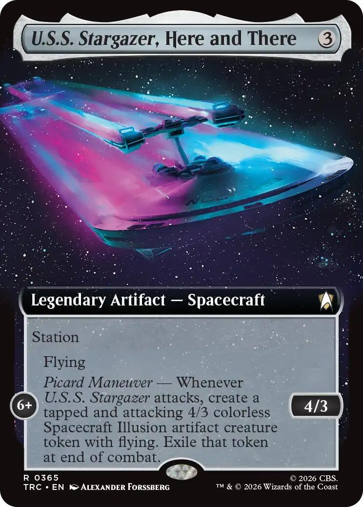 Image for U.S.S. Stargazer, Here and There (Extended Art) (365) (TRC) - Magic: The Gathering