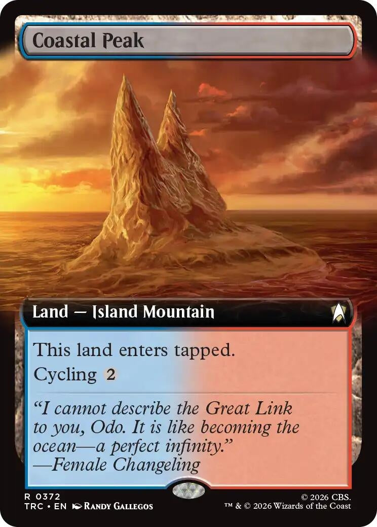 Image for Coastal Peak (Extended Art) (372) (TRC) - Magic: The Gathering