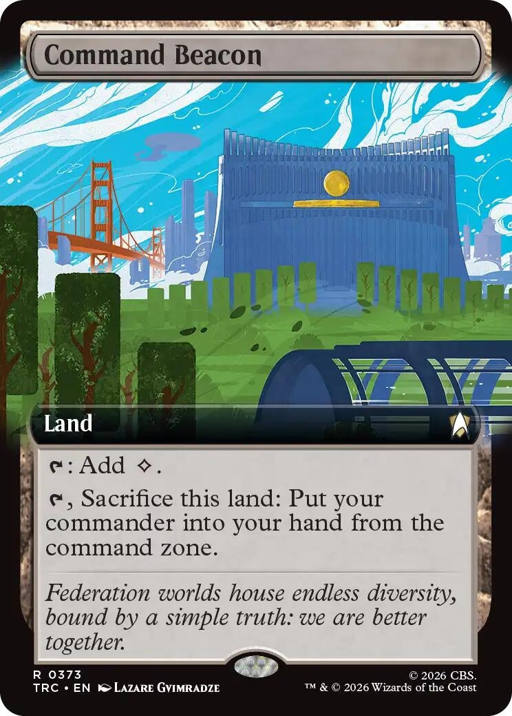 Image for Command Beacon (Extended Art) (373) (TRC) - Magic: The Gathering
