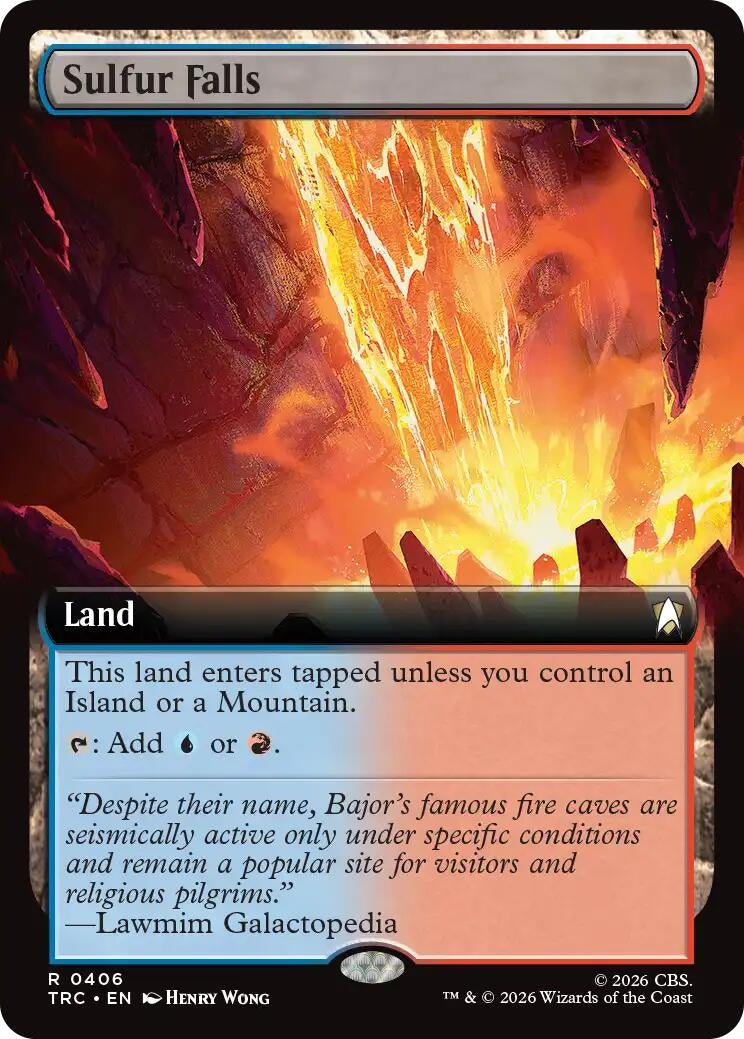 Image for Sulfur Falls (Extended Art) (406) (TRC) - Magic: The Gathering