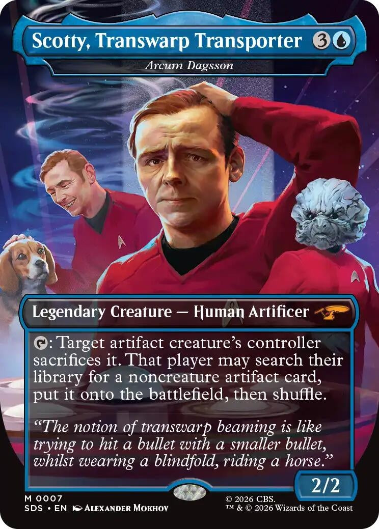 Image for Scotty, Transwarp Transporter - Arcum Dagsson (Borderless) (7) (SDS) - Magic: The Gathering
