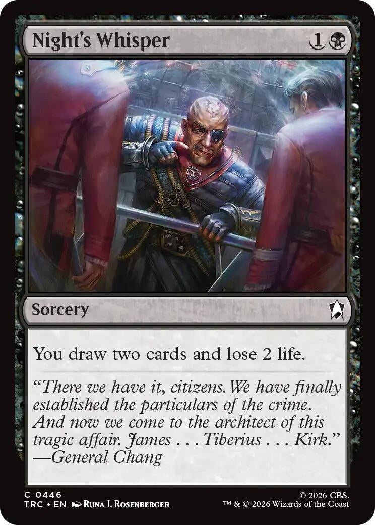 Image for Night's Whisper (Surge Foil) (TRC) - Magic: The Gathering
