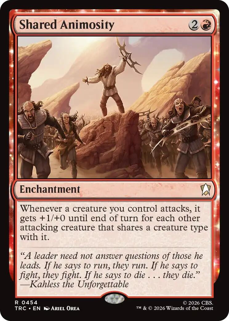 Image for Shared Animosity (Surge Foil) (TRC) - Magic: The Gathering