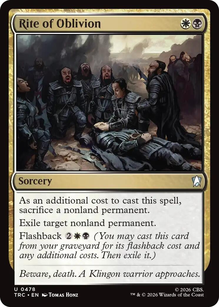 Image for Rite of Oblivion (TRC) - Magic: The Gathering