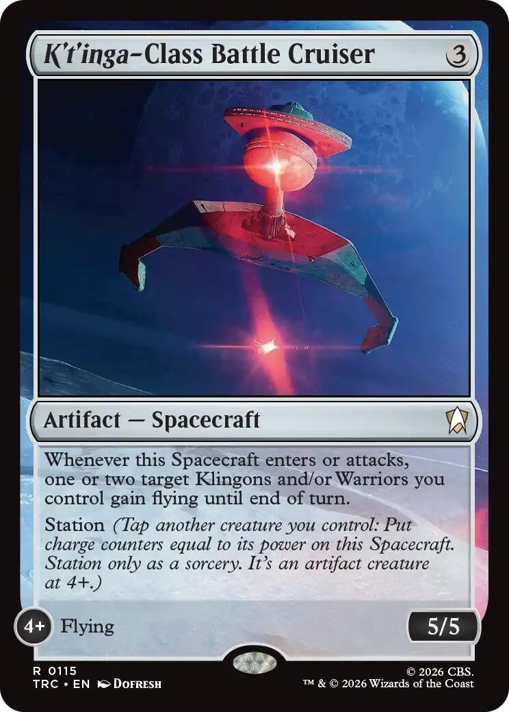 Image for K't'inga-Class Battle Cruiser (Surge Foil) (TRC) - Magic: The Gathering