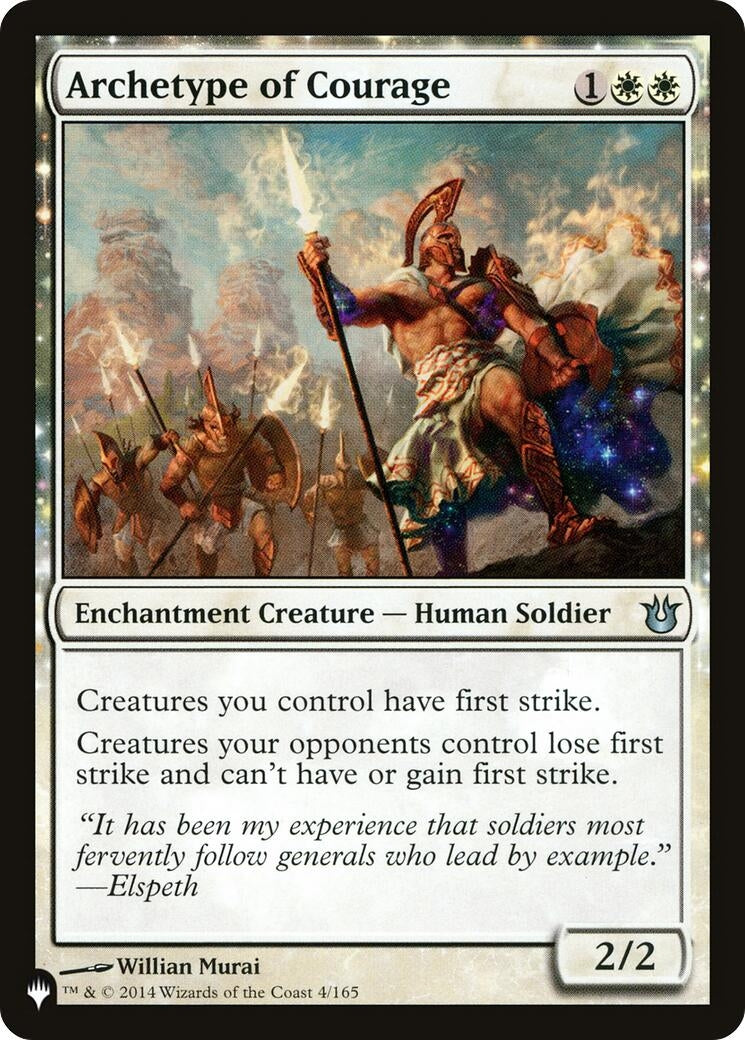 Image for Archetype of Courage (4) (LIST) - Magic: The Gathering