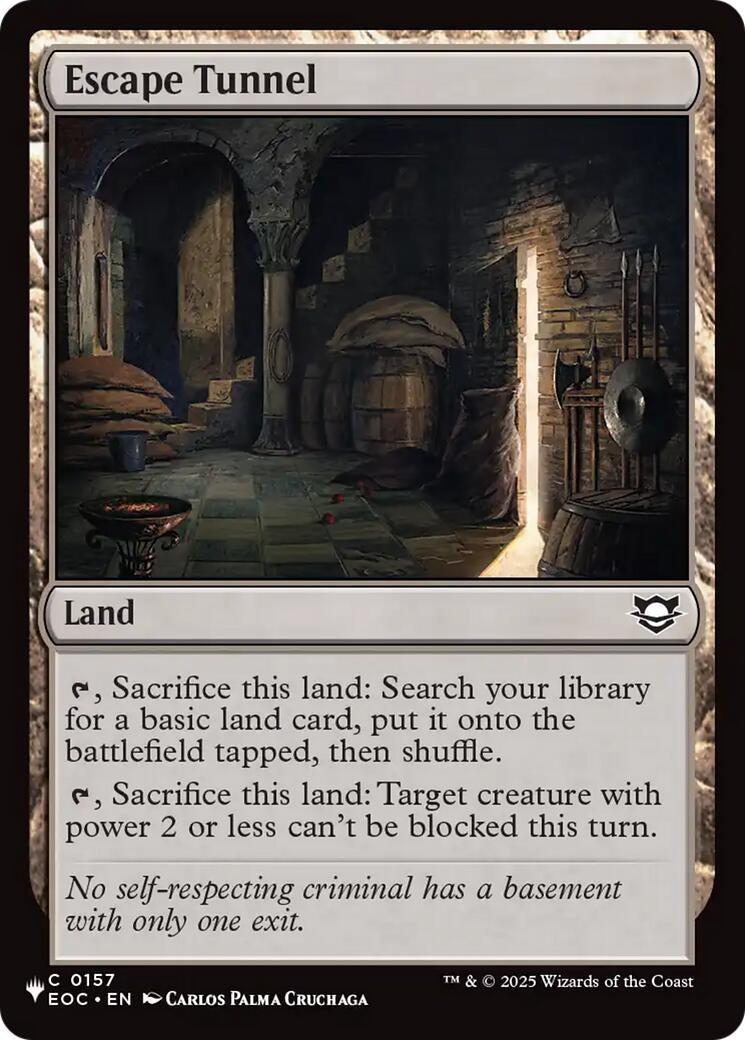 Image for Escape Tunnel (157) (LIST) - Magic: The Gathering