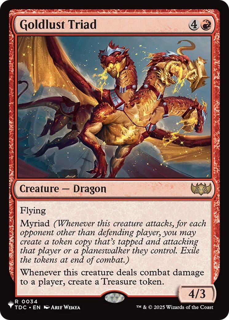 Image for Goldlust Triad (34) (LIST) - Magic: The Gathering
