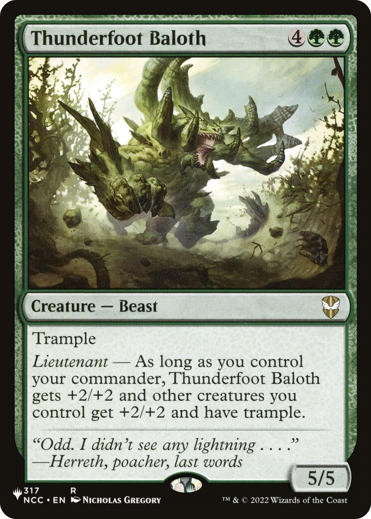 Image for Thunderfoot Baloth (317) (LIST) - Magic: The Gathering