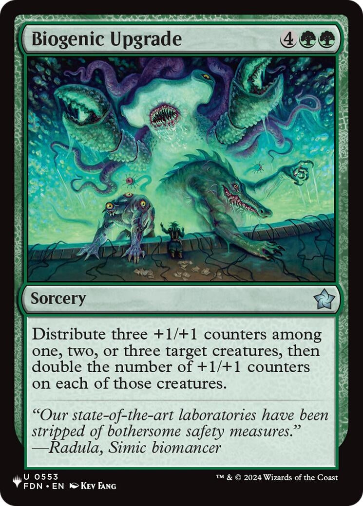Image for Biogenic Upgrade (FDN) (553) (LIST) - Magic: The Gathering