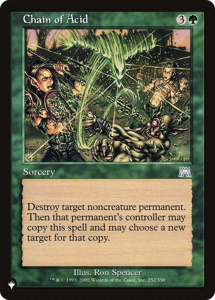 Image for Chain of Acid (252) (LIST) - Magic: The Gathering