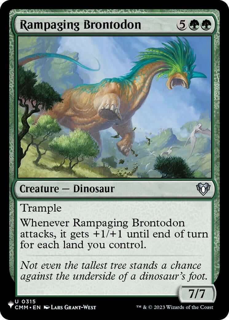 Image for Rampaging Brontodon (315) (LIST) - Magic: The Gathering