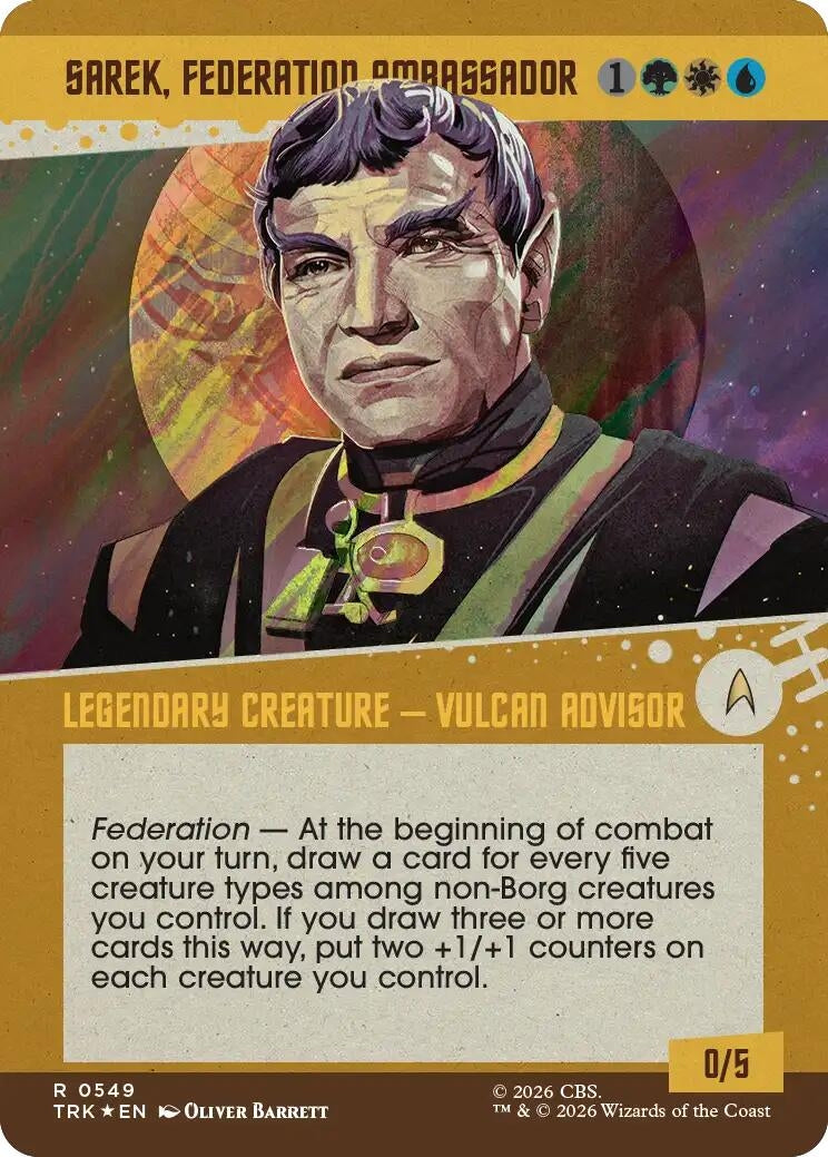 Image for Sarek, Federation Ambassador (Showcase) (Surge Foil) (549) (TRK) - Magic: The Gathering