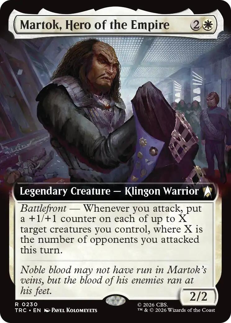Image for Martok, Hero of the Empire (Extended Art) (230) (TRC) - Magic: The Gathering