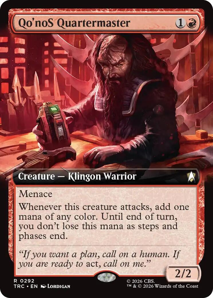 Image for Qo'noS Quartermaster (Extended Art) (292) (TRC) - Magic: The Gathering