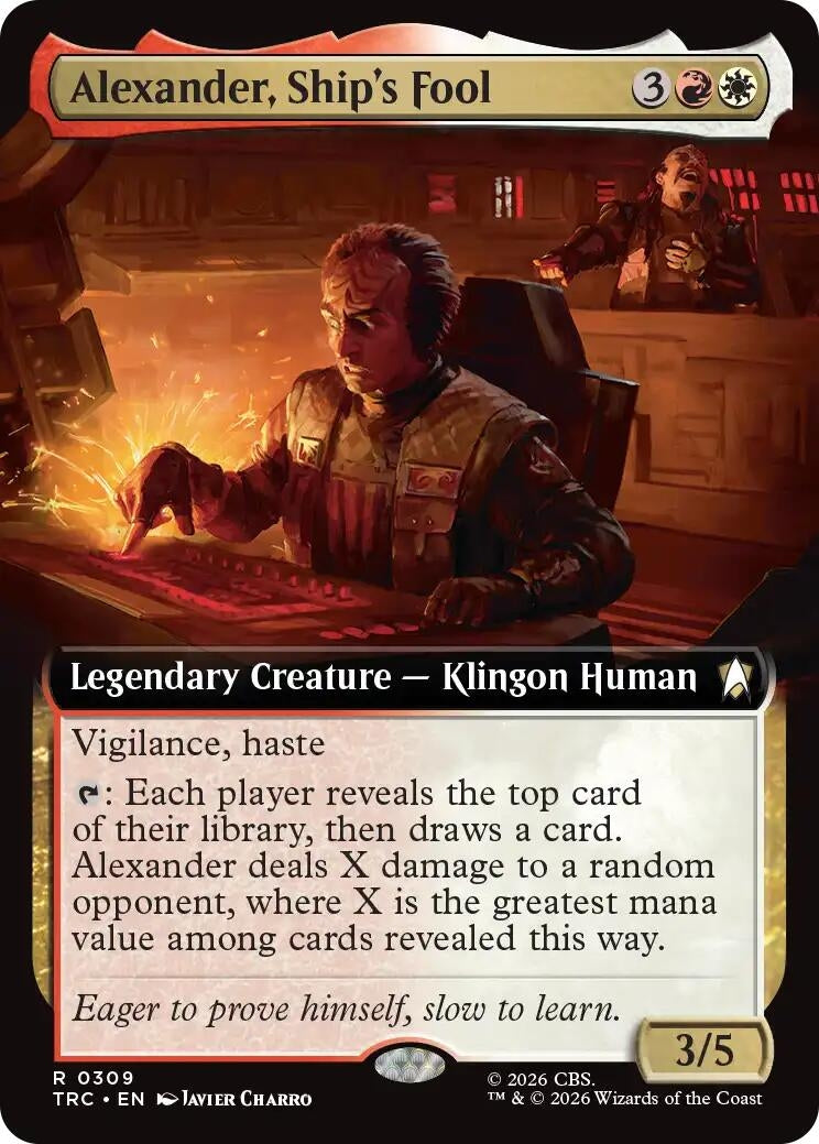 Image for Alexander, Ship's Fool (Extended Art) (309) (TRC) - Magic: The Gathering