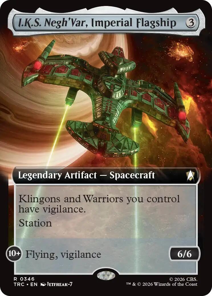 Image for I.K.S. Negh'Var, Imperial Flagship (Extended Art) (346) (TRC) - Magic: The Gathering