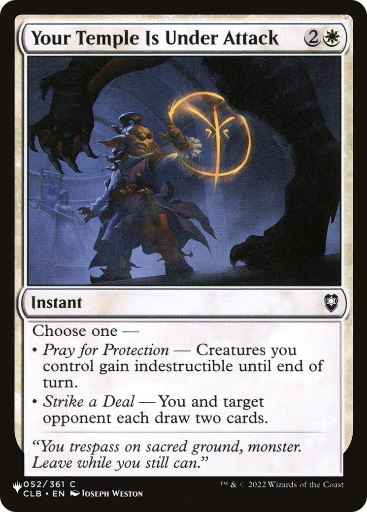 Image for Your Temple Is Under Attack (52) (LIST) - Magic: The Gathering
