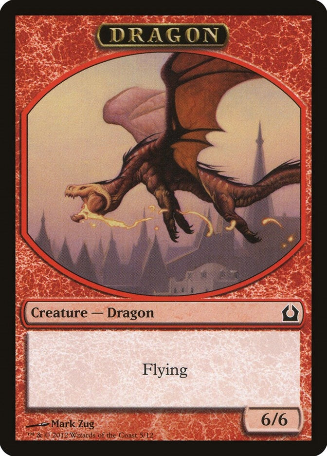 Image for Dragon Token (5) - Magic: The Gathering
