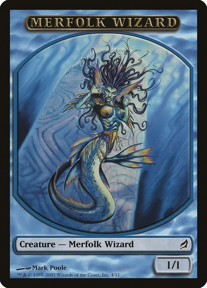Image for Merfolk Wizard Token (4) - Magic: The Gathering