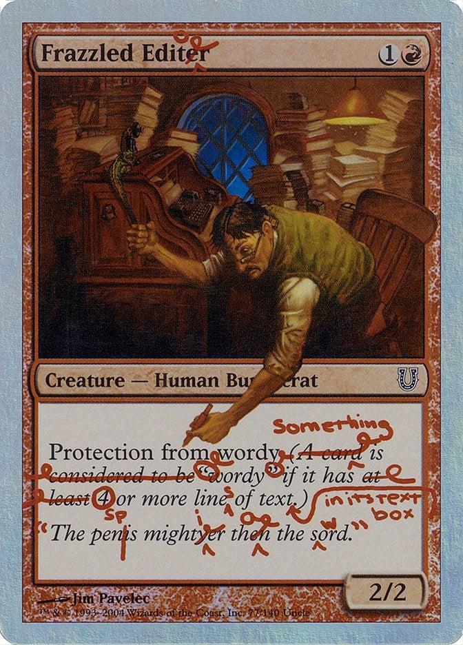 Image for Frazzled Editor (Alternate Foil) (77) - Magic: The Gathering