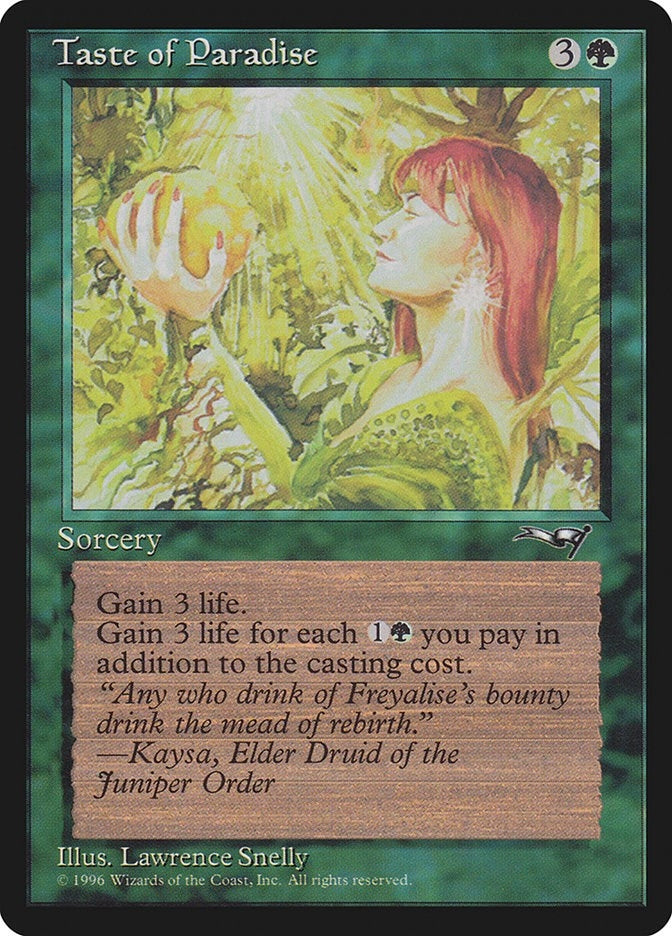 Image for Taste of Paradise (Holding Fruit) (85) - Magic: The Gathering