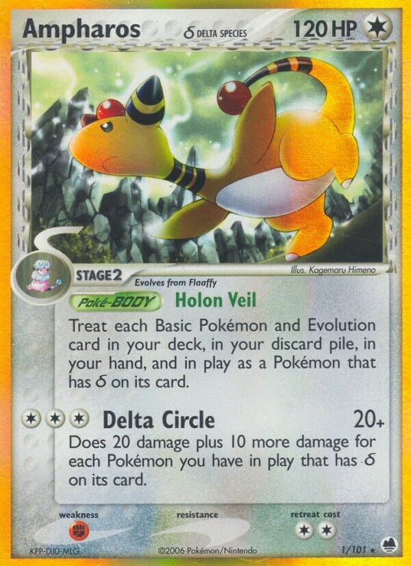 Image for Ampharos (Delta Species) (1/101) (DF) - Pokemon