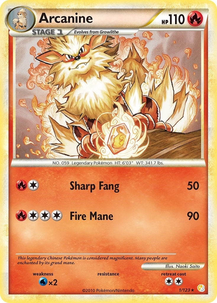 Image for Arcanine (1/123) (HS) - Pokemon