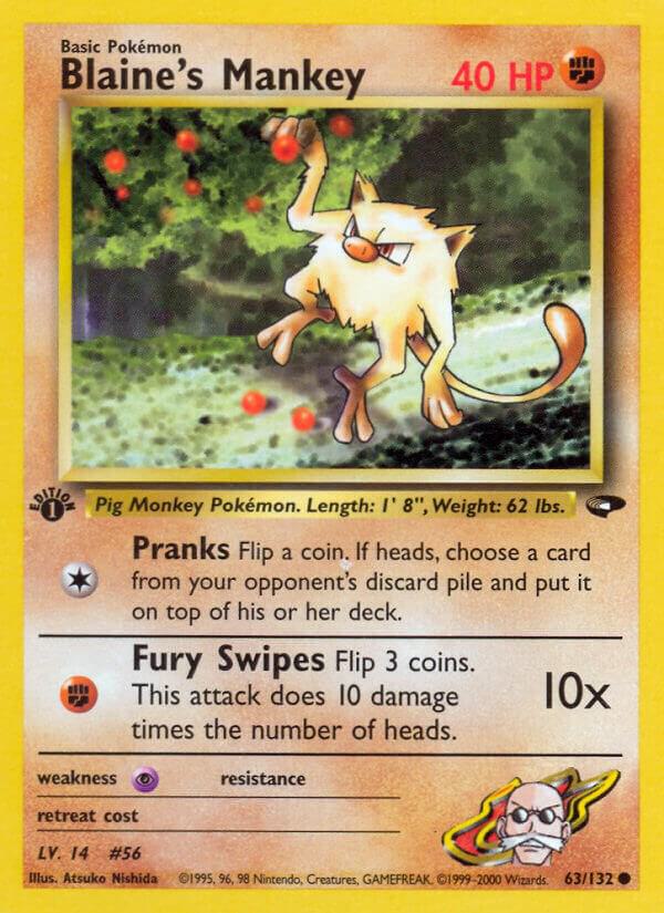 Image for Blaine's Mankey (063/132) (G2) - Pokemon