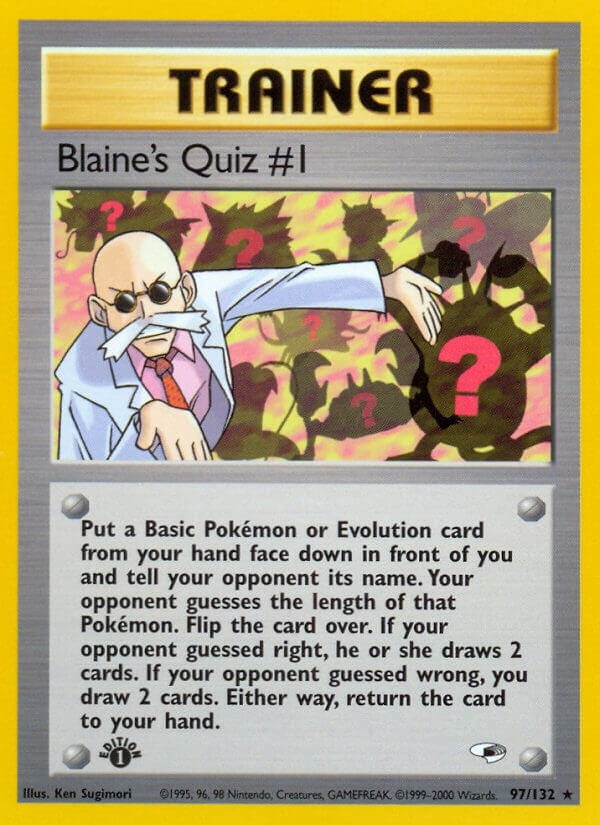 Image for Blaine's Quiz #1 (097/132) (G1) - Pokemon