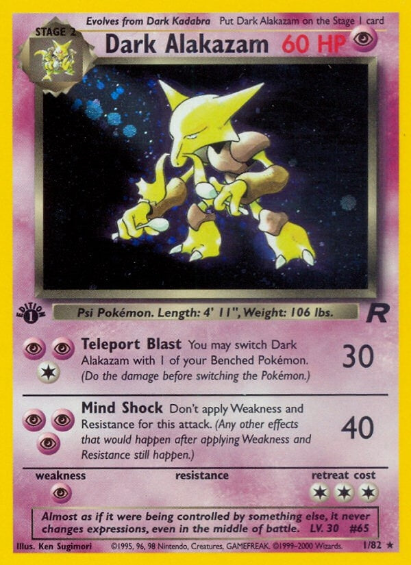 Image for Dark Alakazam (1) (01/82) (TR) - Pokemon