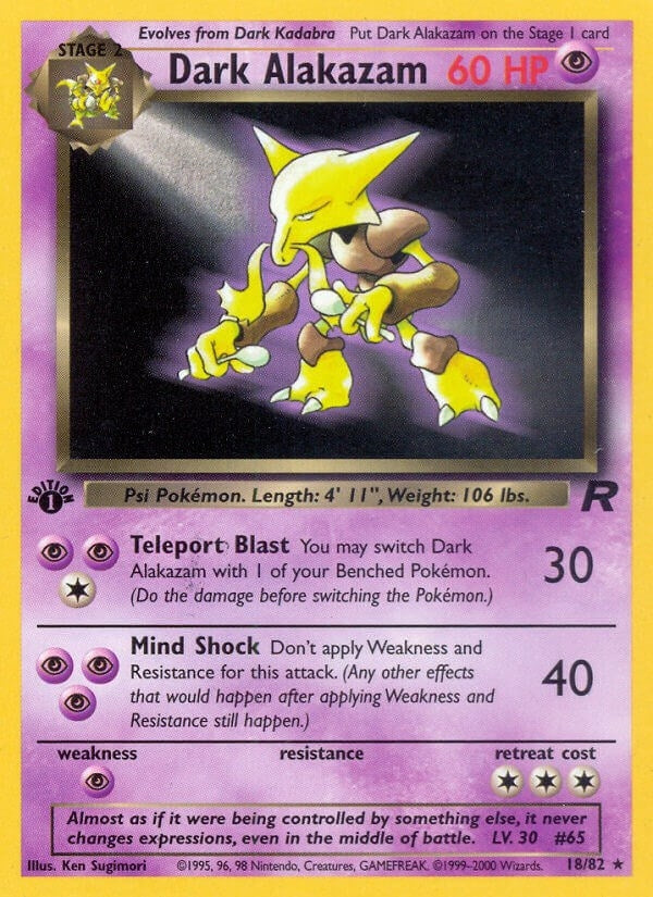 Image for Dark Alakazam (18) (18/82) (TR) - Pokemon
