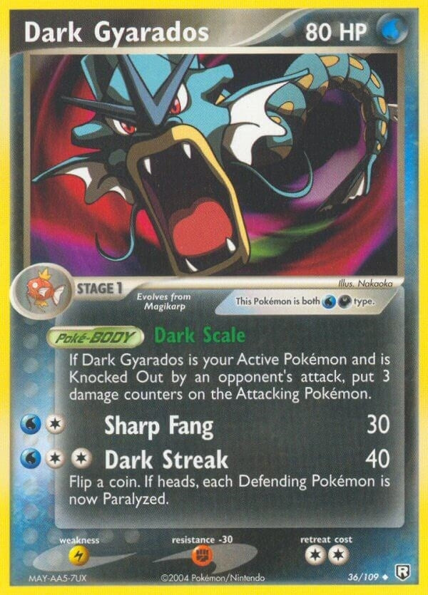 Image for Dark Gyarados (36/109) (RR) - Pokemon