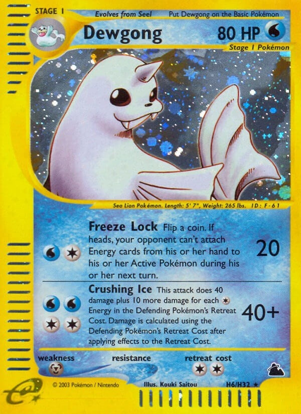 Image for Dewgong (H6) (H06/H32) (SK) - Pokemon