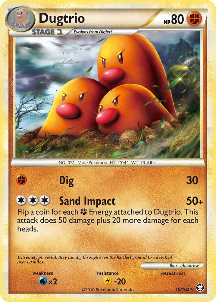 Image for Dugtrio (19/102) (TM) - Pokemon