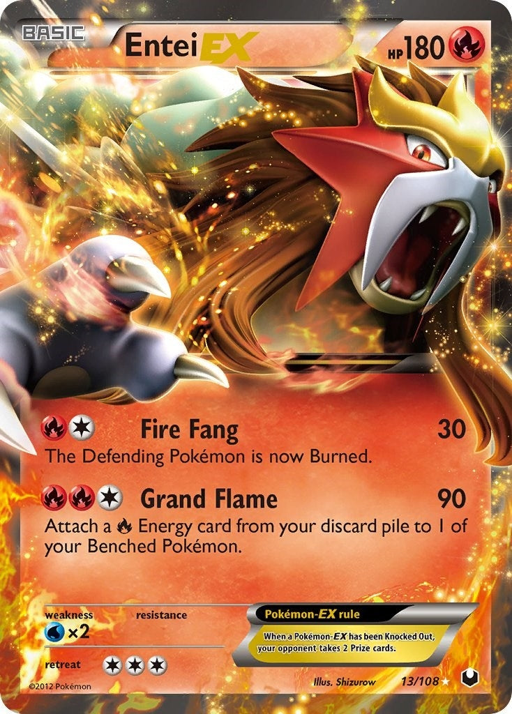 Image for Entei EX (13/108) (DEX) - Pokemon