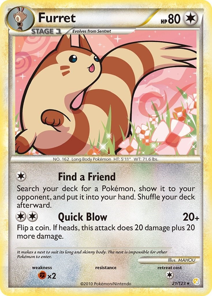Image for Furret (21/123) (HS) - Pokemon
