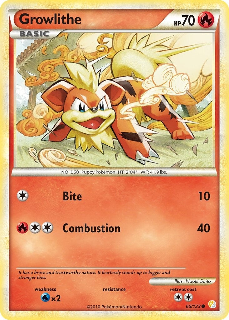 Image for Growlithe (65/123) (HS) - Pokemon