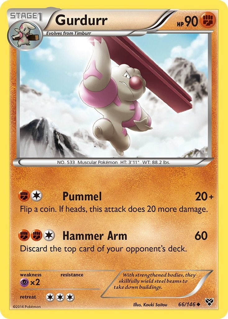 Image for Gurdurr (66/146) (XY) - Pokemon