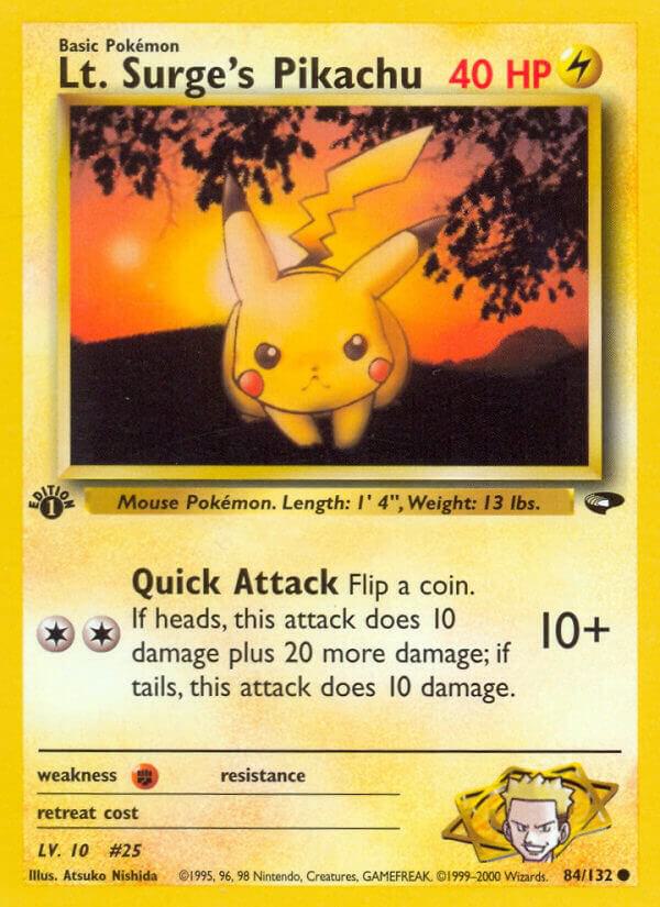Image for Lt. Surge's Pikachu (084/132) (G2) - Pokemon
