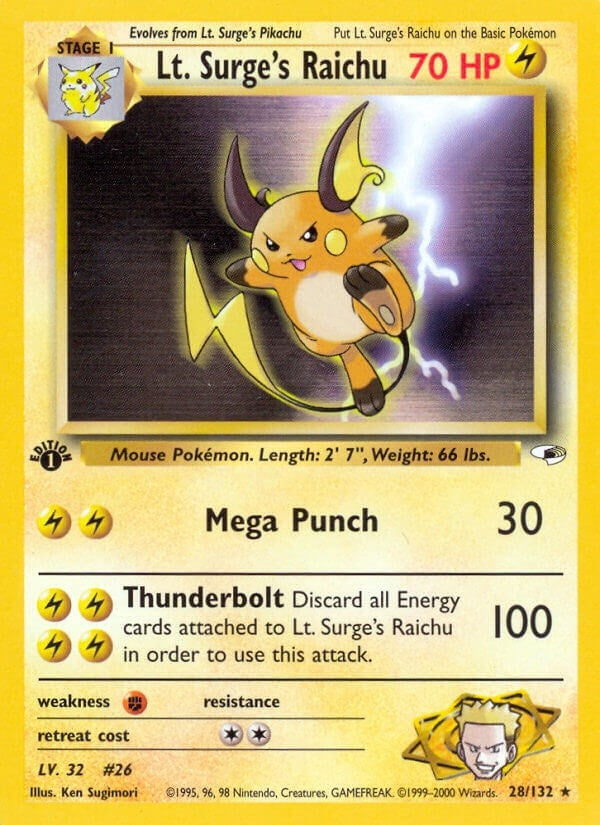 Image for Lt. Surge's Raichu (028/132) (G1) - Pokemon