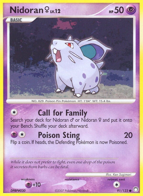 Image for Nidoran F (91/123) (MT) - Pokemon