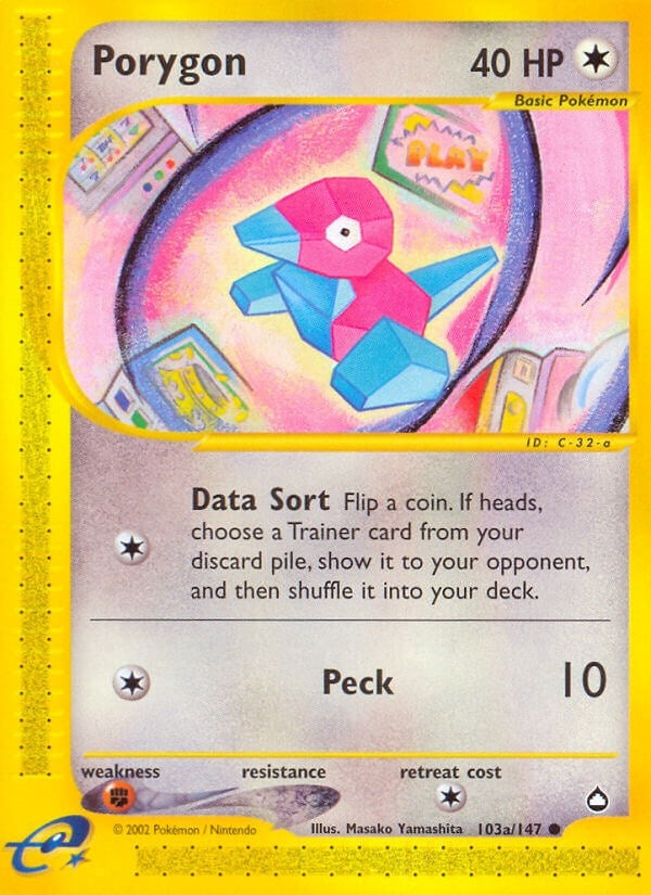Image for Porygon (103a) (103a/147) (AQ) - Pokemon