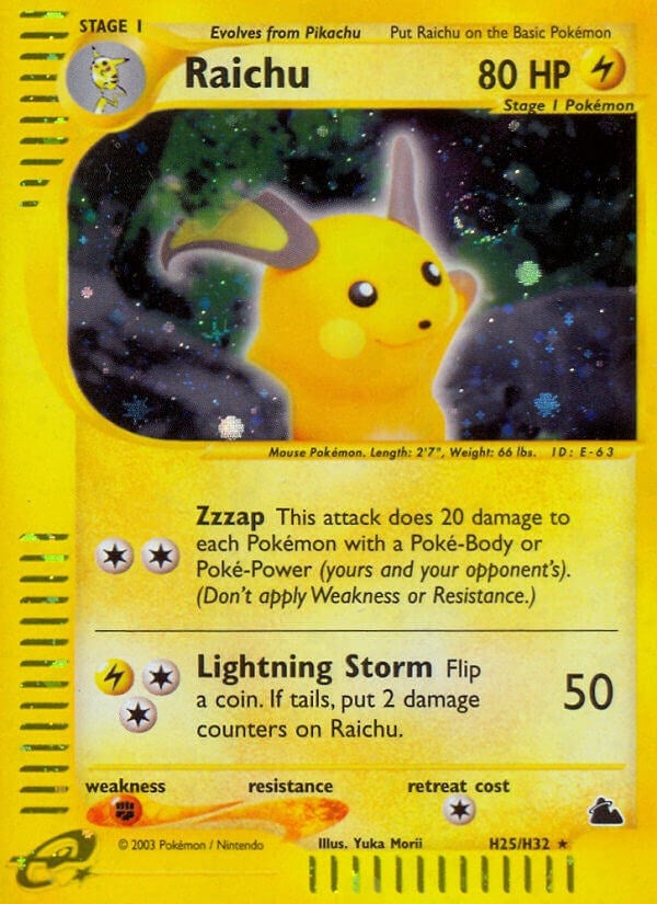 Image for Raichu (H25) (H25/H32) (SK) - Pokemon